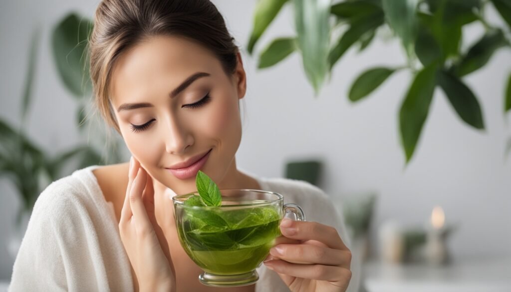 Máscara de Chá Verde para Detox Máscara de Chá Verde para Detox
